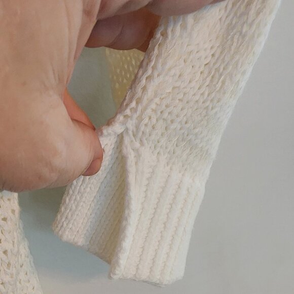 Spring & Mercer Cable Knit Pull-over Tunic Sweater-Women's Lg-White-NWOT - Picture 4 of 7